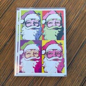 Pop Art Style Santa Holiday Cards - Allport Editions - 15 Cards & Envelopes